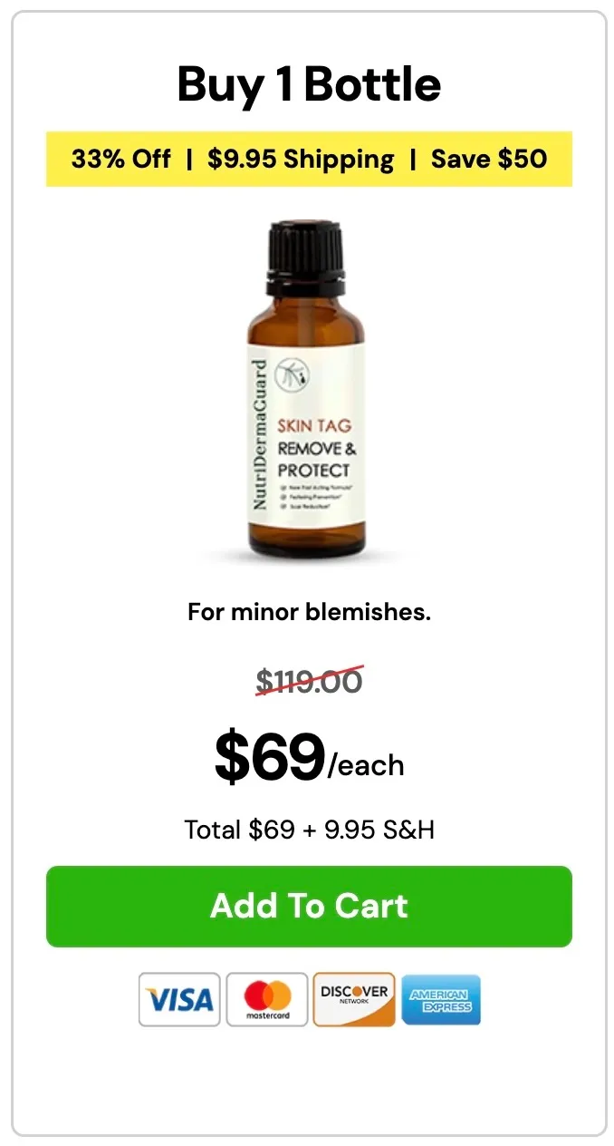 Nutri Derma Guard one bottle option for skin tags